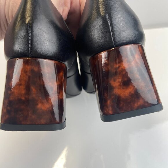 Geox Respira Mary Jane Block Heels Italian Patent Adjustable Strap Black 36 NWOT - Picture 8 of 14